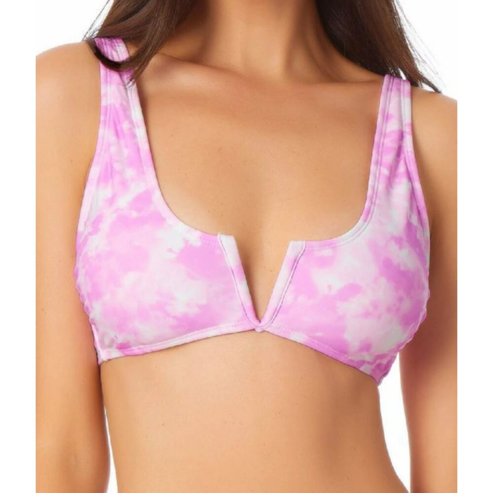 California Waves Bikini Top Junior's Pink Tie Dye Size Large